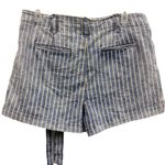 American Eagle  Outfitters High Rise Tie Belted Striped Jean Shorts Plus Size 14 Photo 7