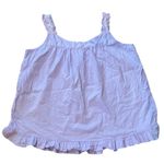 Dreams Co Purple Lavender Retro Embroidered Floral Kidcore Ruffle Lace Top Size L Photo 2