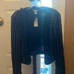 Cache Nwt SEQUIN PINSTRIPE BLAZER SIZE L Photo 0