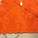 Anthropologie Damson Madder Martina Short Sleeve button down shirt, size medium Orange Photo 8
