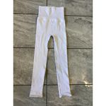 Free People  Ribbed Seamless Leggings White High Waisted Athleisure Yoga Pants XS Photo 2