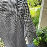 J. McLaughlin  Letty Bell Sleeve Gingham Shift Dress with Bell Sleeves Sz L Photo 6