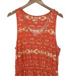 Natural Reflections orange scoop neck high low hem ikat sleeveless dress large Photo 1