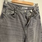 ZARA  Wide Leg Jeans Washed Gray High Rise Size 4 Baggy Cotton Grunge Edgy Trendy Photo 4