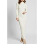 RONNY KOBO Elias Long Sleeve Ribbed Knit Maxi Dress, Pearl, Medium White Photo 4
