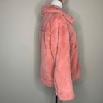 Coral Pink Faux Fur Jacket EUC Sz Medium Photo 2