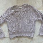 Nation Ltd Beige Distressed Sweater Size Small Alpaca Photo 0