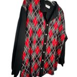 Vintage‎ Haberdashery Argyle Cardigan Red Size XL Photo 2