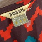 Fossil  • Orange Brown Blue Aztec Patterned Tank Top Photo 4