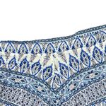 Altard State Boho Paisley Shortie Short Pom Pom Trim Elastic Waist Women Medium Blue Photo 1
