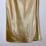Birdy Grey  Women's Lisa Sleeveless Cowl Neck Satin Maxi Dress Gold Size Med NWT Photo 3