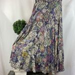 Anthropologie Gray Floral A Line Maxi Skirt 0 Photo 1