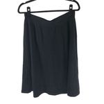 LL Bean Skirt A Line Pull On Knee Length Tencel Stretch Black S Photo 1