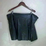 It’s NWT Woman’s Faux Leather Flared Y2K Retro Ballerina Mini Skirt Plus Size 3X Black Photo 2