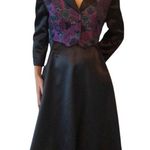 VINTAGE Black Dress Faux Vest A Photo 6