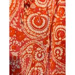 C&C California Orange Paisley Print Blouse‎ Peasant Top Long Sleeve Bohemian Style Small Photo 5