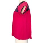 Mexican Embroidered Peasant Blouse Floral Ethnic Authentic Pink Purple Top Sz M Size M Photo 8