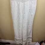Saylor x Free People Gabri White Lace Jumpsuit Cropped Wide Leg Zipper Front S Photo 4
