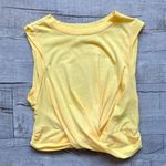 Free People Movement Yellow Twist Front Crop Top Athletic Festival Neon Tank XS Photo 0
