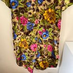 Winlar Brown Yellow / Gold Floral Kaftan Maxi Dress Size M Size M Photo 1