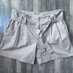 Michael Kors High Waist Relaxed Fit Cotton Shorts SZ 6 Cream-Tan Shorts Photo 7