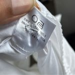 Adam Selman  | White Pearl Embellished Cropped Tie Front Button Down Blouse Sz M Photo 12