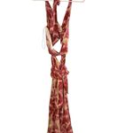ZARA Cutout Printed Halter Neck Tie Dye Knotted maxi Dress Photo 4