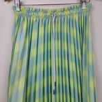 Proenza Schouler Pleated Georgette Midi Skirt Yellow Blue Size Small NWT Photo 1
