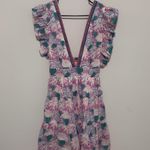 Tuckernuck Oliphant Floral V-Neck Ruffle Dress M Photo 3