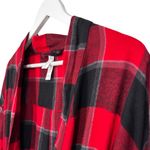 Stars Above Red & Black Plaid Flannel Robe Tie Closure Size XL / XXL NWT Photo 3
