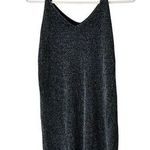 Metallic Sleeveless Knit Tunic Tank Top V Photo 0