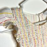 English Factory Smocked Flutter Cap Sleeve Stripes Dress Photo 7