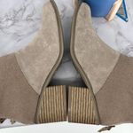 Toms Lacy Ankle Bootie Desert Taupe Zip Up Casual Boho Size 8.5 Tan Beige Comfy Photo 5