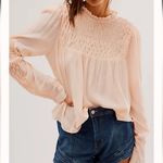 Free People Smocked in Time Top in Apricot NWOT size xs Photo 1