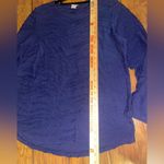 Chico's  Deep Navy Blue Knit Top textured shirt tee woman’s size XL EUC Photo 3