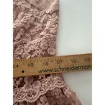 Vocal Vest Womens XL Pink Open Cardigan Lace Suede Coquette Whimsy Sheer Photo 11