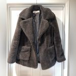 Sebby Collection Women's Plush Gray Teddy Jacket Photo 3
