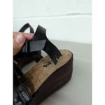 New Korks sandel wedge heel sz6 strappy basket weave cork beach vacation Black Size 6 Photo 4