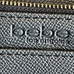 Bebe Los Angeles Women’s Capri Monogram Flap Crossbody Bag • Black & Gray • EUC Photo 9