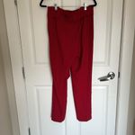 EXPRESS tapered leg tie waste ankle pant pink/red size 8 Photo 2