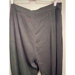 Pretty Little Thing Black Ribbed Wide Leg Palazzo Pants Elastic Waist Split Hem Photo 6