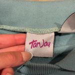 Vtg TanJay Collared Teal Crewneck Pullover Size Large Embroidered Details Floral Blue Photo 2