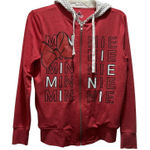 Disney  Parks Minnie Mouse Sweatshirt Women Jacket Zip UP Hoodie Red‎ Small Polka Photo 0