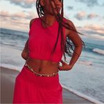 Free People  Beach Morningside Crop Tank Top Bright Pink Photo 1