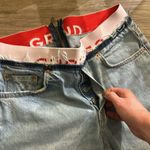 GRLFRND  Denim Turner Straight Leg Baggy Boy Elastic Band Distressed Zip Jeans 27 Photo 6