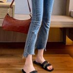 black bling bling rhinestone sandals 7.5 Photo 1