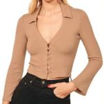 Reformation Luce Ribbed Bell Sleeve Top Size Small Photo 0
