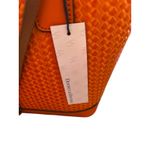 Dooney & Bourke  purse Orange Woven Leather Tote Bag With Tag & Strap NWT‎ Photo 5