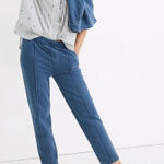 Madewell Indigo Terry Tapered Sweatpants Size Large NEW Photo 0