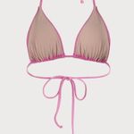 Berlook Pink Lurex Halter Triangle Bikini Top ONLY 64 Size XS Photo 5